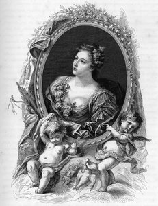 Porträt von Marie-Madeleine (Marie Madeleine) de La Vieuville, Gräfin von Parabere (1693-1750) - Gravur von 1862 in „Die Königinnen der Welt“ von unseren ersten Schriftstellern - Herausgegeben unter der Leitung von JGD Armandaud von Unknown artist