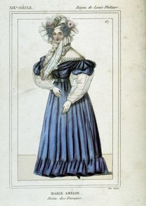 Porträt von Marie Amélie de Bourbon (1782 - 1866), Königin der Franzosen, Ehefrau von Louis Philippe I.