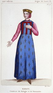 Porträt von Mathilde de Dammartin (ca. 1202-1259) oder Mahaut, Gräfin von Boulogne und Dammartin (Mathilde II) und d