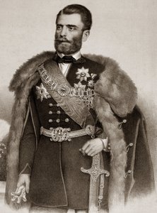 Porträt von Mihailo Obrenović III., Fürst von Serbien (1823-1868) von Unknown artist