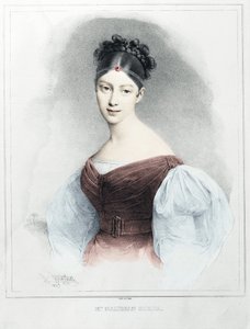 Porträt von Frau Malibran Garcia - Sängerin Mezzosopran von Unknown artist