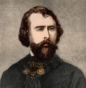 Porträt von Nathaniel Parker Willis (1806-1867), amerikanischer Schriftsteller. Gravur in „The Illustrated London News“ vom 23. Januar 1858.
