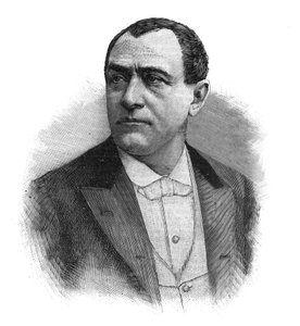 Porträt von Paulus (Jean Paul (Jean-Paul) Habans) französischer Sänger (1845-1908) - Gravur aus dem späten 19. Jahrhundert