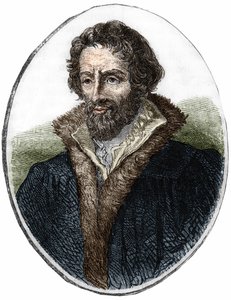 Porträt von Philipp Melanchthon (1497-1560), deutscher Religionsreformer. Gravur aus dem 19. Jahrhundert von Unknown artist