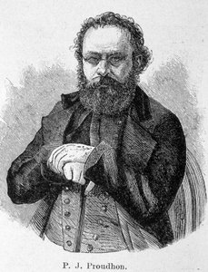Porträt von Pierre Joseph Proudhon (1809 - 1865), französischer Sozialist