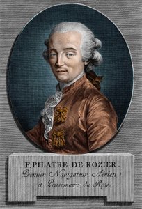 Porträt von Pilâtre de Rozier (1756 - 1785), französischer Physiker und Aeronaut (erste Fahrt im Heißluftballon)