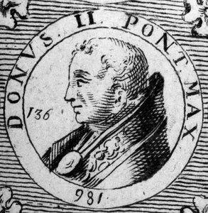 Porträt von Papst Donus II. (Papst 973)