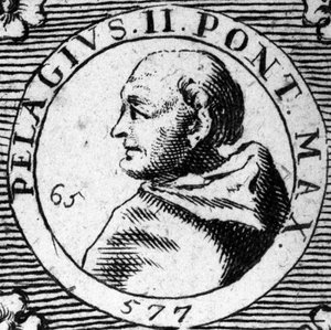 Porträt von Papst Pelagius II. (520-590)