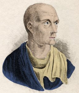 Porträt von Publius Cornelius Scipio Africanus, römischer Staatsmann, geboren 235 v. Chr. und gestorben 183 v. Chr. Gravur des 19. Jahrhunderts