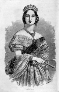 Porträt der jungen Königin Victoria - Gravur, Mitte des 19. Jahrhunderts von Unknown artist