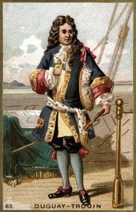 Porträt von René Duguay-Trouin (René Trouin du Gué genannt) (1673-1736), französischer Seefahrer. Chromolithographie des 19. Jahrhunderts von Unknown artist