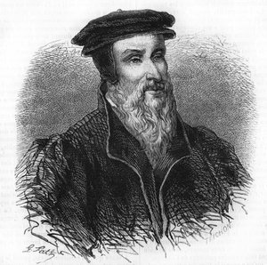 Porträt von Robert I Estienne (1498 - 1559) Humanist, Verleger und Drucker.
