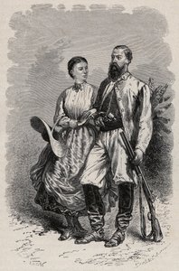 Porträt von SAMUEL WHITE BAKER (1821-1893), englischer Entdecker, und Lady Florence Baker (1841-1916) von Unknown artist