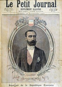 Porträt von Sadi Carnot - Titelblatt „Le Petit Journal“ 29/11/1890 von Unknown artist