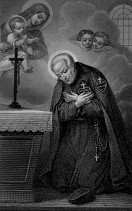 Porträt von Sankt Paul vom Kreuz. Gravur 19. Jahrhundert