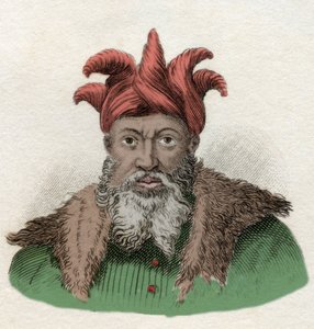 Porträt von Saladin (1138-1193) (Salah al Din Yusuf al-Ayyubi), Militärkommandant gegen die Kreuzzüge in Ägypten. Gravur des 19. Jahrhunderts