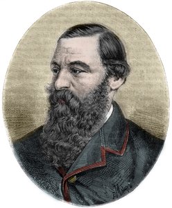 Porträt von Sir Samuel Baker (1821-1893), Gravur aus „Bildergeschichte der großen Reisen im neunzehnten Jahrhundert“. 1877 von Unknown artist