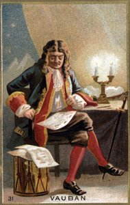 Porträt von Vauban (1633-1707). (Sébastien Le Prestre de Vauban) Marschall von Frankreich und Militäringenieur. Chromolithographie des 19. Jahrhunderts von Unknown artist