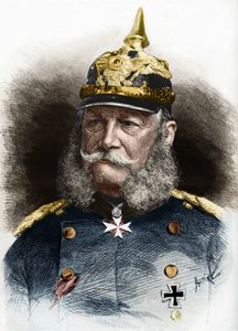 Porträt von Wilhelm I. (1797-1888), König von Preußen und Kaiser von Deutschland. Gravur aus dem späten 19. Jahrhundert