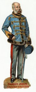 Porträt des Kaisers von Österreich Franz Joseph I. (1830-1916) Chromolithographie Ende des 19. Jahrhunderts. Private Sammlung