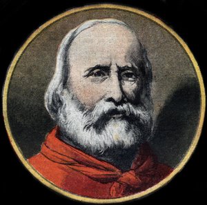 Porträt des italienischen Militärs und Politikers Giuseppe Garibaldi (1807-1882). Private Sammlung von Unknown artist