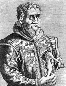Porträt des italienischen Malers Michelangelo Buonarroti, bekannt als Michelangelo von Unknown artist