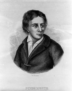 Porträt des italienischen Dichters Ippolito Pindemonte, Freund des Dichters und Dramatikers Ugo Foscolo. Gravur aus dem 19. Jahrhundert