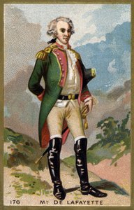 Porträt des Marquis de Lafayette (1757 - 1834). Chromolithographie des späten 19. Jahrhunderts.
