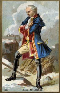 Porträt des Marquis von Thomas Arthur, Baron de Tollendal, Graf von Lally (1702 - 1766), französischer General irischer Herkunft. Chromolithographie des späten 19. Jahrhunderts.