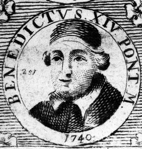Porträt von Papst (1740-1758) Benedikt XIV. (1675-1758) von Unknown artist