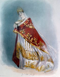 Porträt der Sopranistin Giuditta Pasta (1797-1865) im Opernkostüm. 1837 Paris, Bibliothek der Oper von Unknown artist