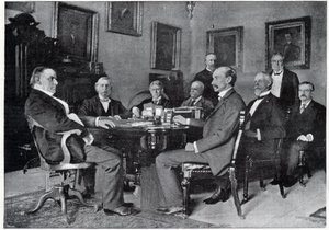 Präsident McKinley und sein Kabinett im Weißen Haus.
