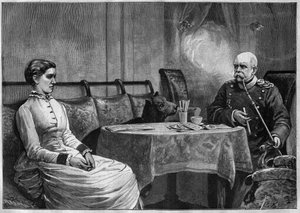 Prinz Otto von Bismarck (1815-98) und seine Frau Johanna (1824-94) - Gravur 1887