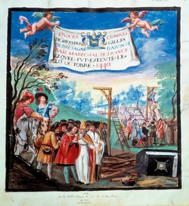 Prozess von Gilles de Rais (Hinrichtung, Galgen und Metzger) (15. Jahrhundert)