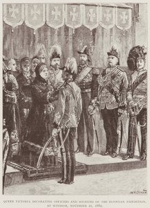 Königin Victoria dekoriert Offiziere und Soldaten von Unknown Artist