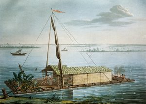 Floß auf dem Guayaquil-Fluss, Ecuador