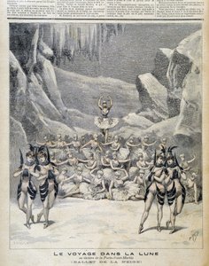 Aufführung im Theater der Porte Saint Martin von „Reise zum Mond“