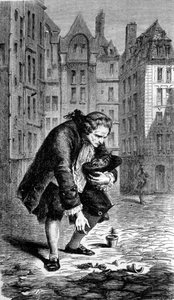 Darstellung von Bernard de Jussieu, der 1734 eine Zeder aus dem Libanon nach Frankreich bringt. Gravur