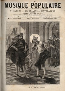 Darstellung des französischen Volksliedes „König Dagobert“ mit König Dagobert I. (ca. 600-639) und dem heiligen Eloi von Noyon (ca. 588-660) von Unknown artist