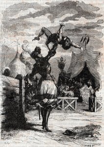 Rache von Marphise - Gravur von 1851 aus „Roland furieux“ (Orlando furioso) (16. Jahrhundert) von Ludovico Ariosto, bekannt als der Ariosta - Ausgabe übersetzt aus dem Italienischen von Graf von Tressan und veröffentlicht von Gustave Harvard