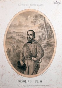 Porträt des italienischen Patrioten Rosolino Pilo (1820-1860)