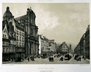 Rue Saint-Antoine und de Rivoli, Kirchen Saint-Paul und Saint-Louis von Unknown artist