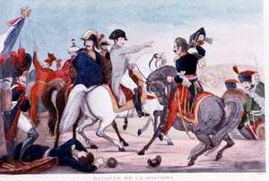 Russlandfeldzug: Napoleon I. in der Schlacht an der Moskwa von Unknown artist
