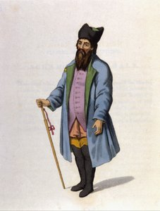Russischer Kaufmann aus Kaluga. Gravur 1802 von Unknown artist