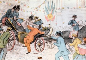 Sadi Carnot ermordet von Sante Jeronimo Caserio, einem italienischen Anarchisten, 25. Juni 1894 (Gravur)