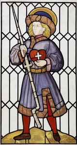 Sankt Erasmus nach einem Glasfenster in Saint Quentin von Unknown artist