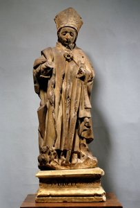 Heiliger Hubertus als Bischof. Holzskulptur von Unknown artist