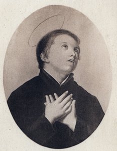Heiliger Stanislaus Kostka 1550-1568 polnischer Jesuit - Heiliger Stanislaus Kostka polnischer Novize der Gesellschaft Jesu - Gravur von Unknown artist