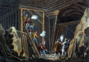 Salzmine in Deutschland Ende des 18. Jahrhunderts. von Unknown artist