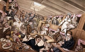 Seekrankheit. Illustration des frühen 19. Jahrhunderts. von Unknown artist